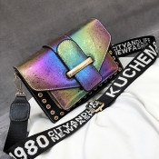 Lovely Patent Leather Fashion Solid Messenger&Cros