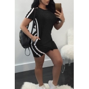 Lovely Euramerican Patchwork Sheath Black Mini Dre