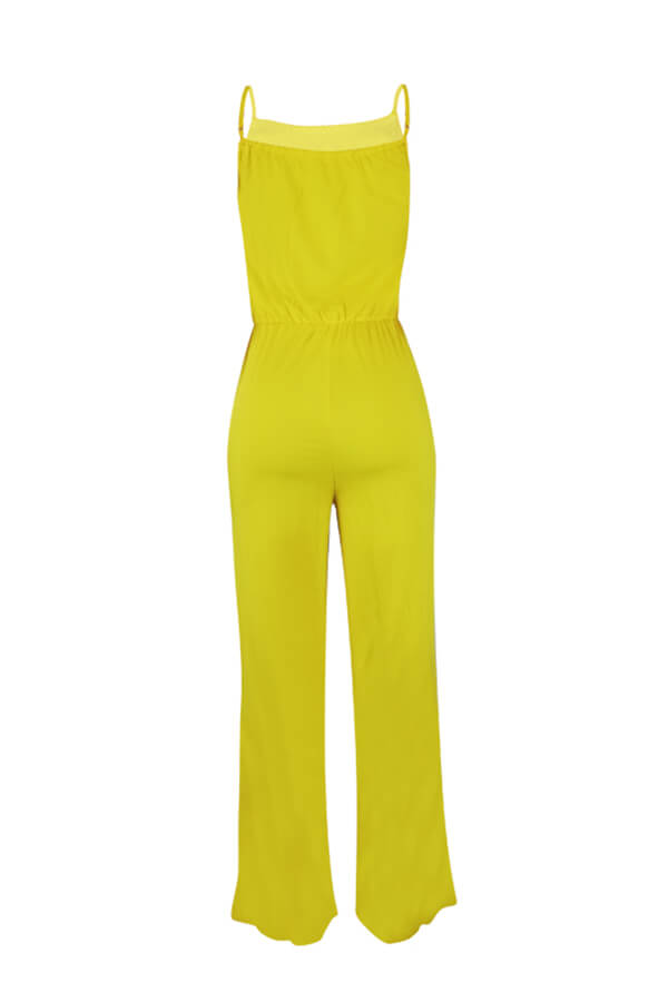 LW Trendy Loose Yellow One-piece Jumpsuit