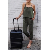 Lovely Casual Layered Army Green Qmilch One-piece 