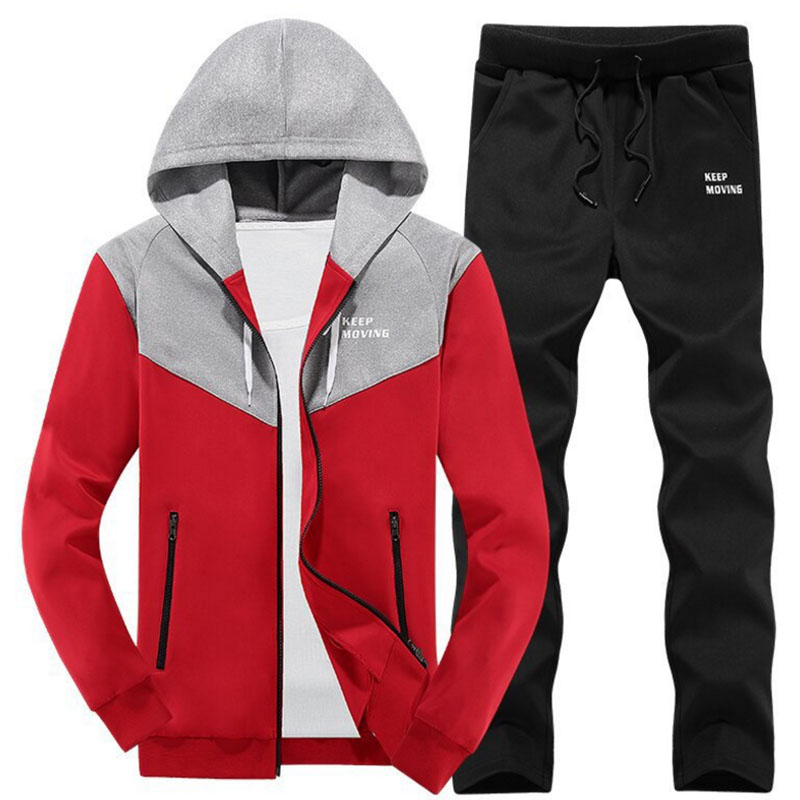 

Lovely Casual Hooded Collar Patchwork Red Cotton Two-piece Pants Set