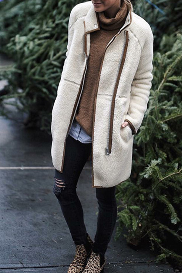 

Lovely Polyester Casual Long Long Sleeve Coat&Jacket