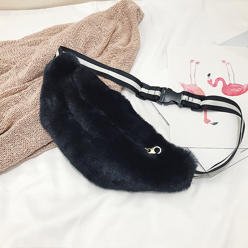 

Lovely Fashion Downy Black Velvet Crossbody