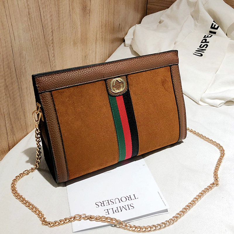

Lovely Chic Patchwork Brown Messenger
