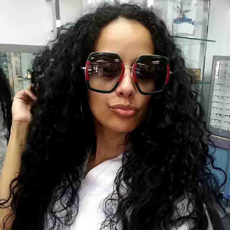 

Lovely Trendy Big Frame Design Green PC Sunglasses