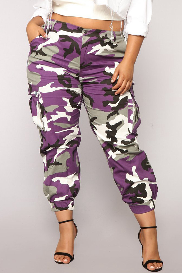 purple camouflage cargo pants