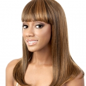 Lovely Stylish Fringe Long Straight Brown Wigs