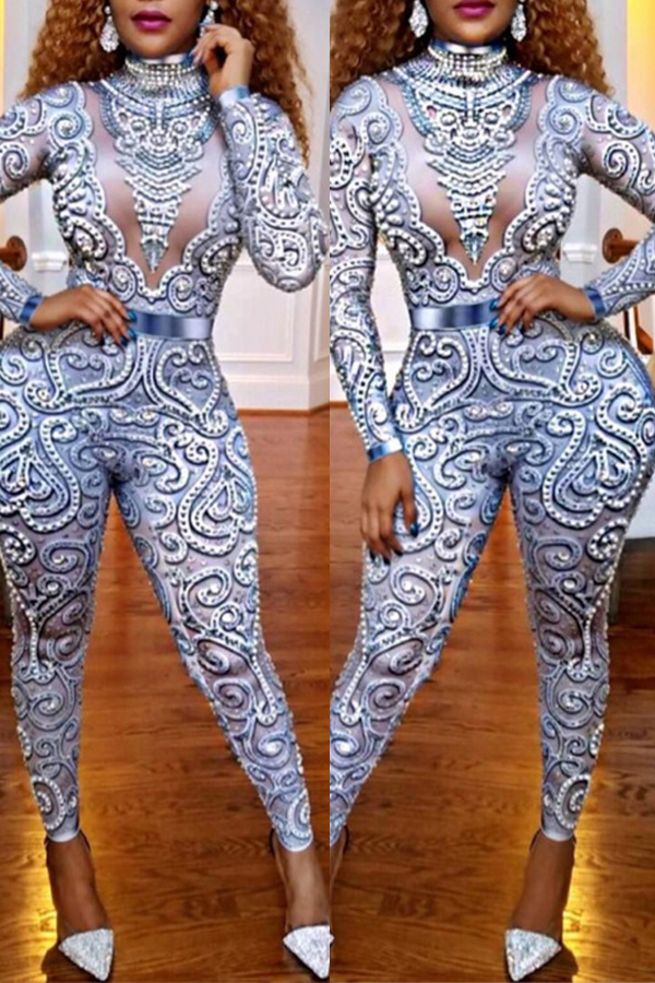 Lovely Sexy Hollowed-out Multicolor One-piece Jumpsuit_Jumpsuit ...
