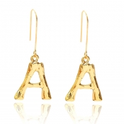 Lovely Trendy Letters Gold Metal Earring