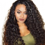 Lovely African Long Curly Black Wigs