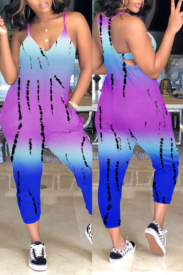 

Lovely Casual Loose Purple One-piece Jumpsuit