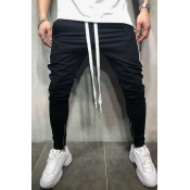 Lovely Casual Striped Drawstring Black Pants