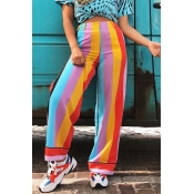 Lovely Trendy Striped Multicolor Pants