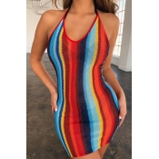 Lovely Sexy Backless Mini Dress(With Elastic)