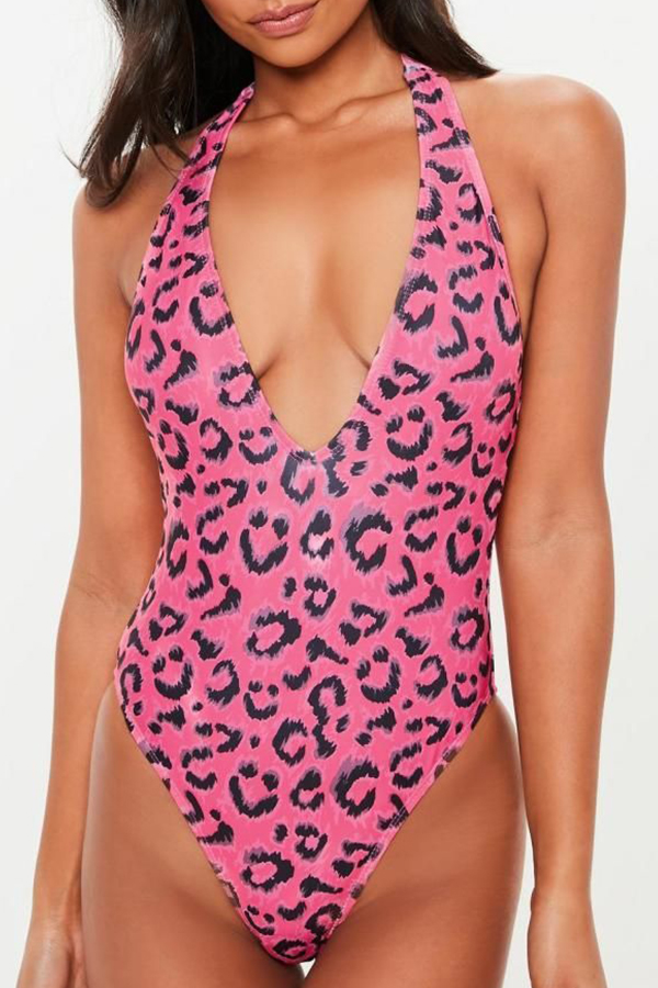

Lovely Sexy Leopard Printed One-piece Swimwear