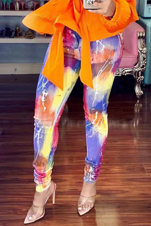 

Lovely Casual High Elastic Printed Pants(With Elastic)