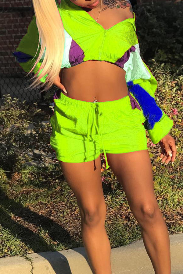 patchwork pants two piece outfits