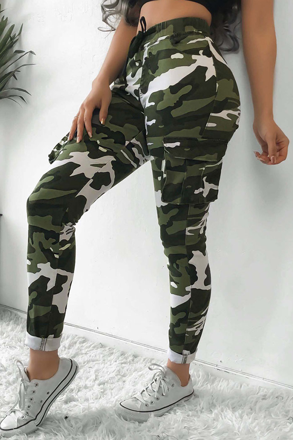 

Lovely Leisure Camouflage Printed Pants(With Elastic)