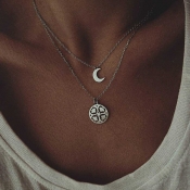 Lovely Bohemian Multilayer Silver Necklace