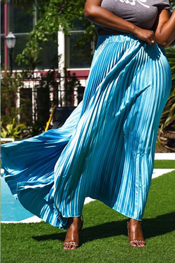 Lovely Stylish Skyblue Ankle Length A Line Skirt