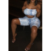 Lovely Sexy Off The Shoulder Snakeskin Pattern Pri