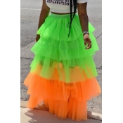 Lovely Sweet Patchwork Green Ankle Length A Line S