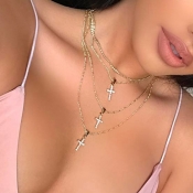 Lovely Stylish Multilayer Gold Necklace