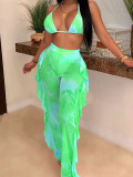 LW Tie-dye Flounce Design Bikini Set