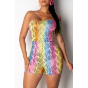 Lovely Bohemian Off The Shoulder Printed Multicolo