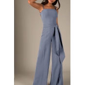 Lovely Sexy Hollow-out Grey One-piece Jumpsuit