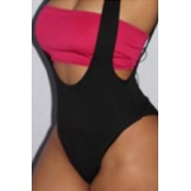 Lovely Off The Shoulder Hollow-out Rose Red Two-pi