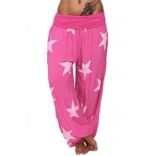 Lovely Casual Printed Light Pink Loose Pants