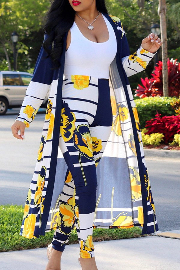 LW Mixed Print Striped Pants Set