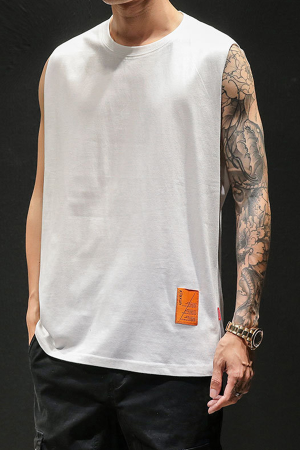

Lovely Casual O Neck Sleeveless White Vest