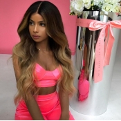 Lovely Trendy Natural Looking Long Wavy Gold Wigs