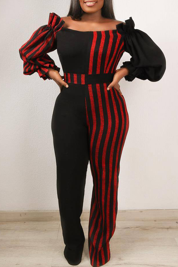 

Lovely Chic Striped Black One-piece Jumpsuit