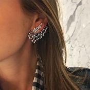 Lovely Trendy Silver Alloy Earring