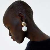 Lovely Sweet White Alloy Earring