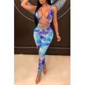 Lovely Sexy Hollow-out Multicolor One-piece Jumpsu