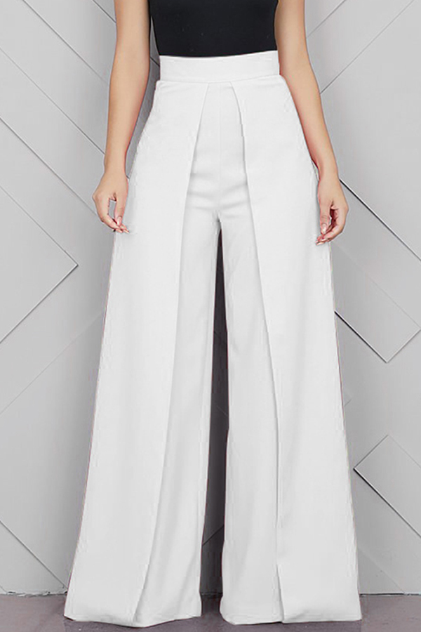 Lovely Casual Loose White Pants