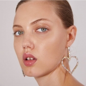 Lovely Trendy Hollow-out Silver Alloy Earring