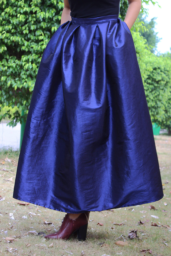 Cheap Skirts Lovely Trendy Ruffle Design Blue Skirts