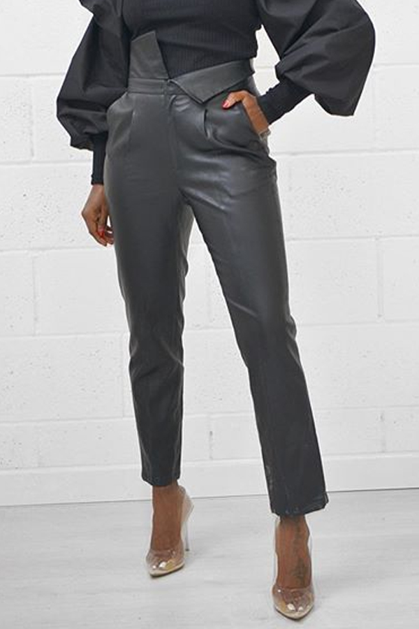 

Lovely Casual Skinny Black Pants