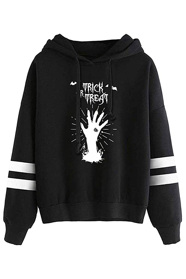 

Lovely Casual Hooded Collar Black Hoodie