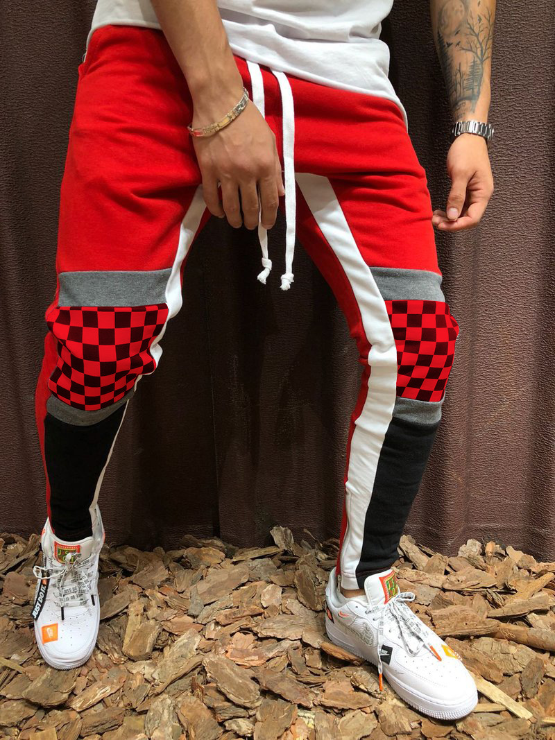 Lovely Street Patchwork Red Pants