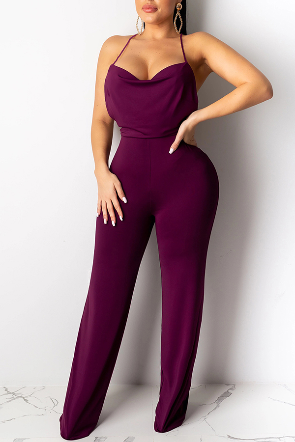 purple one piece jumpsuit