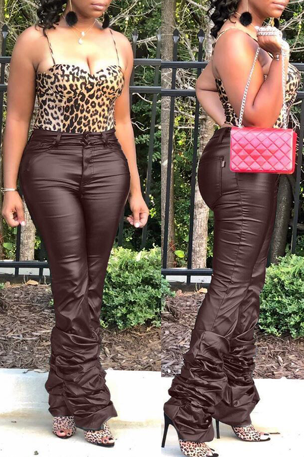 

Lovely Casual Tassel Design Wine Red Pants