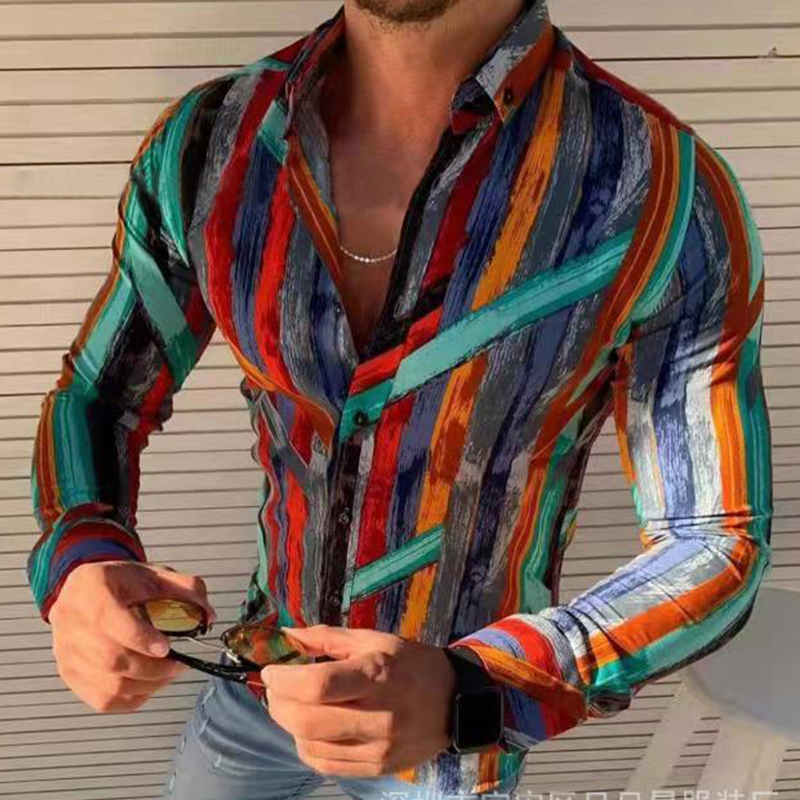 Buy Cheap Cheap Shirt Lovely Bohemian Striped Multicolor Shirt ...
