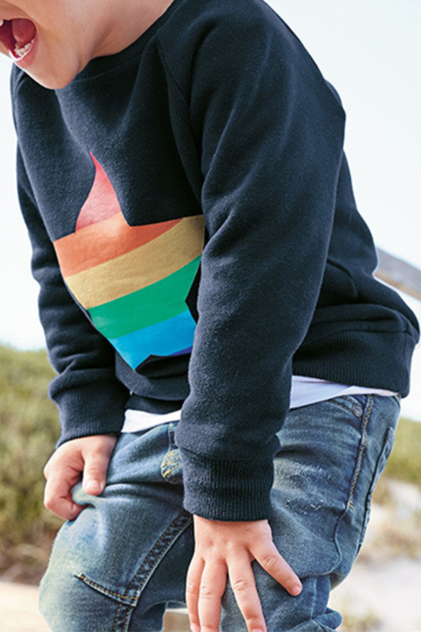 

Lovely Casual Printed Navy Blue Boys T-shirt