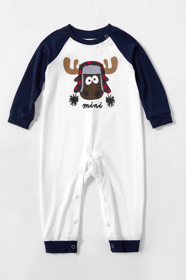 

Lovely Family Printed Blue Baby One-piece Jumpsuit
